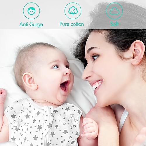 Miniatura 9 de Saco de dormir de transición para bebé, mantas para recién nacidos, diseño de brazos extraíbles, mantas de vestir gratis con cremallera de 2 vías,