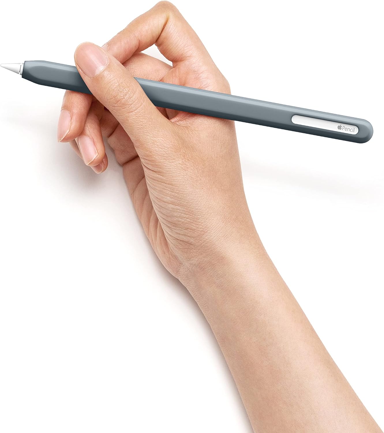 UPPERCASE Designs NimbleSleeve Premium Silicone Case Holder Protective Cover Sleeve Compatible with iPad Apple Pencil Pro and 2nd Generation Only (Mineral Gray) - Image 3