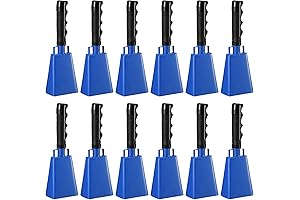 Pelopy Blue Cowbells: Loud Noise Makers for Sporting Events, Hand Percussion, and Cheerleading