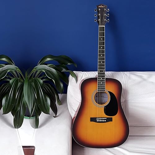 Miniatura 8 de ADM Dreadnought - Kit de guitarra acústica con lección gratuita para principiantes, adultos, adolescentes, tamaño completo, juego de iniciación de