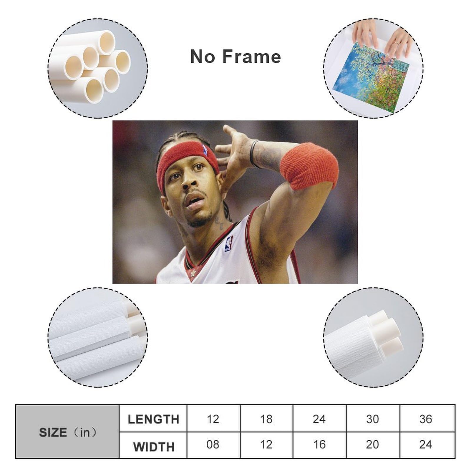 Amazon.co.jp: NBA アレン・アイバーソン (21) キャンバスウォール