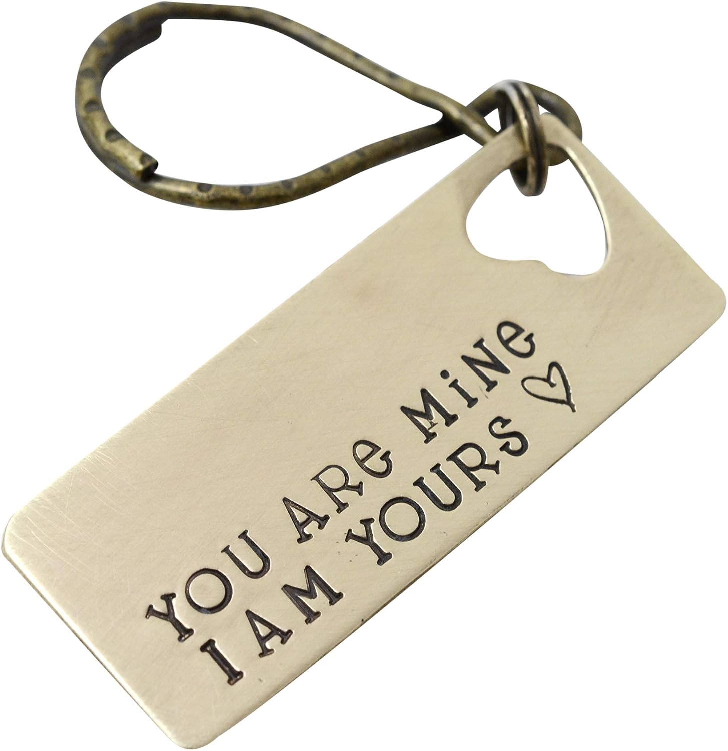 Personalized Rustic Key Chain, Custom Message, Present for Him/Her, Valentine's Day Present