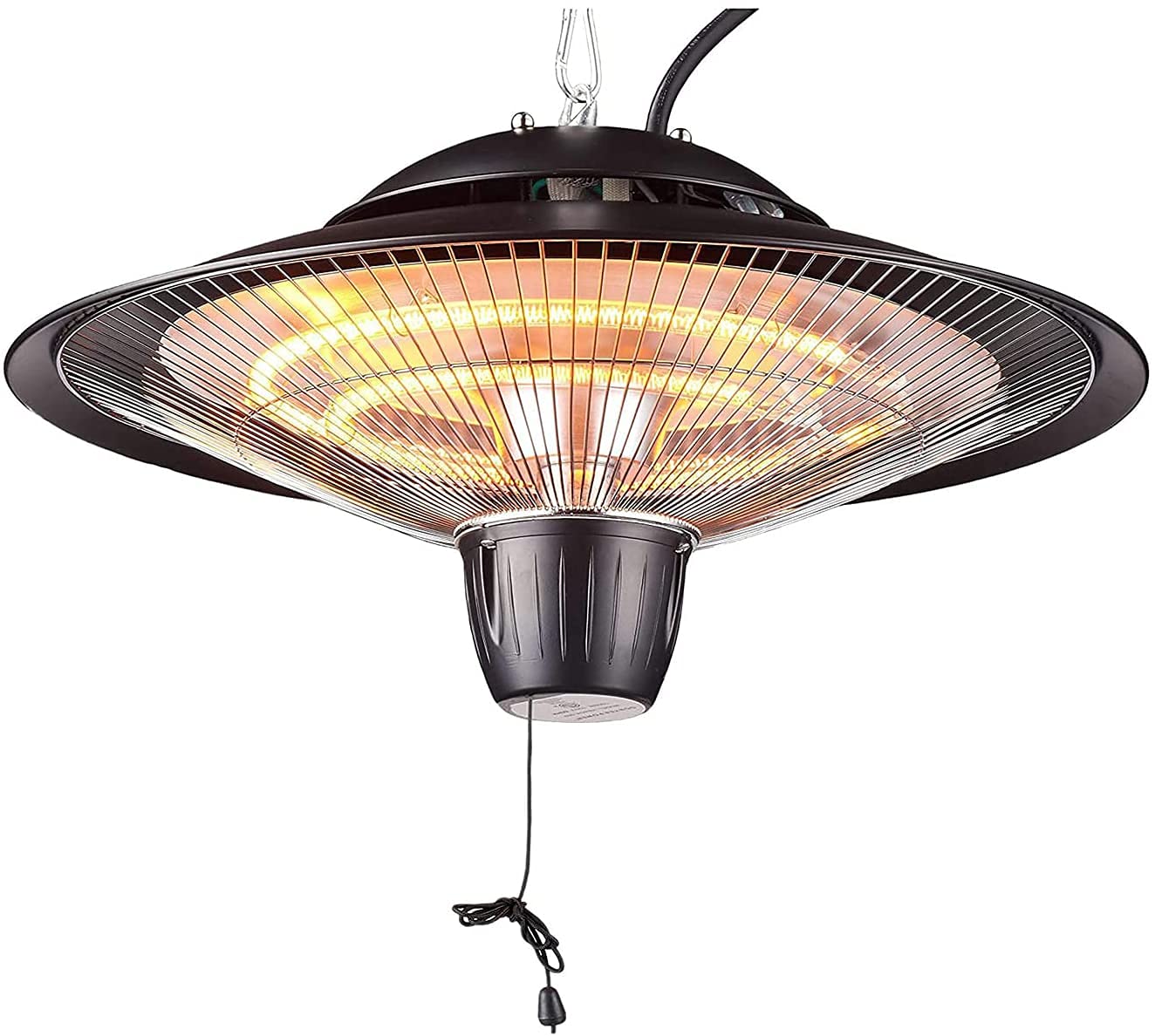 Riscaldatore da Terrazza Stufa a infrarossi Riscaldatori per esterni Riscaldatore elettrico per patio 1500W Riscaldatore radiante a infrarossi resistente alle intemperie Certificato GS/CE/EMC Uso este