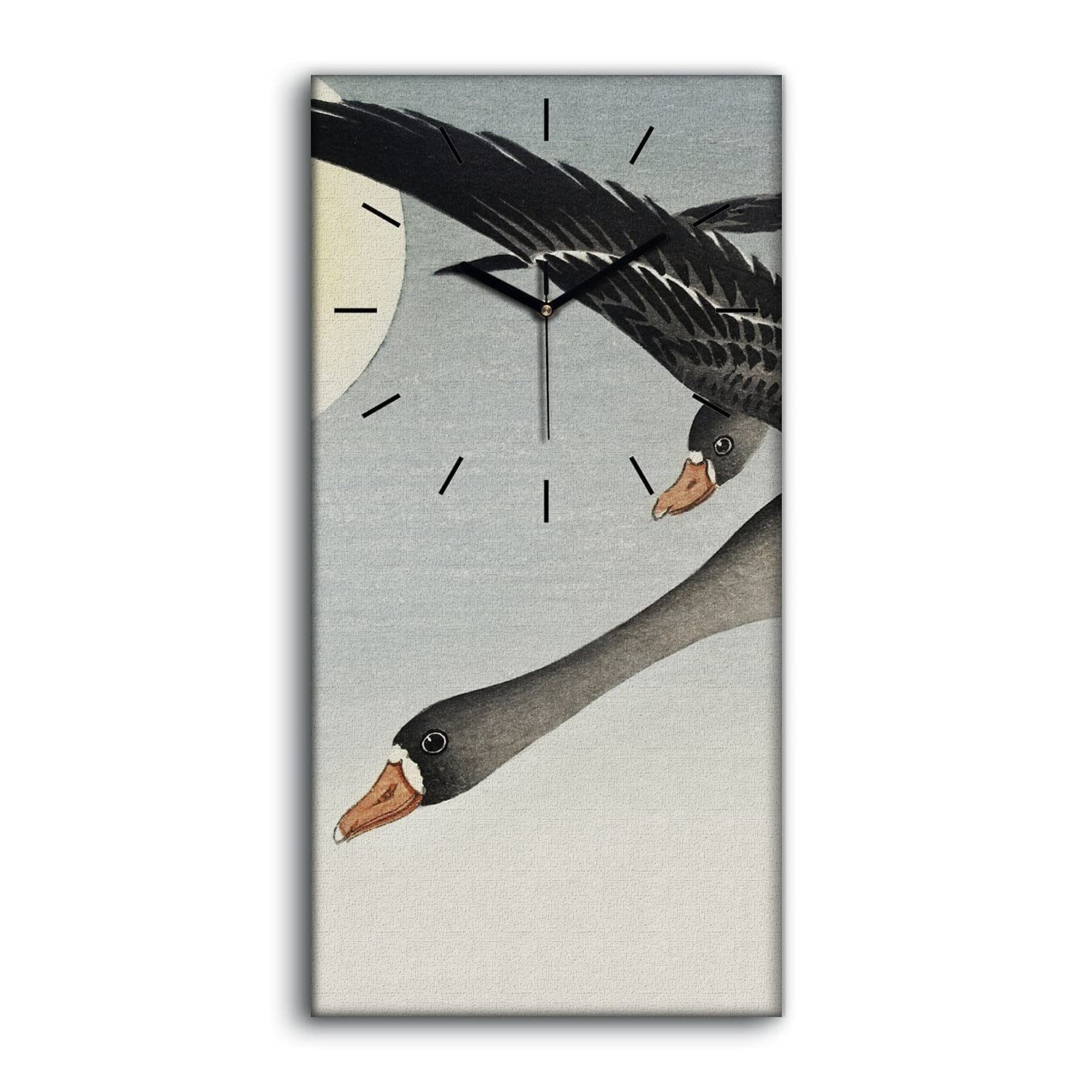 Oiseaux Ciel Soleil Horloge sur Toile Décoration Poétique