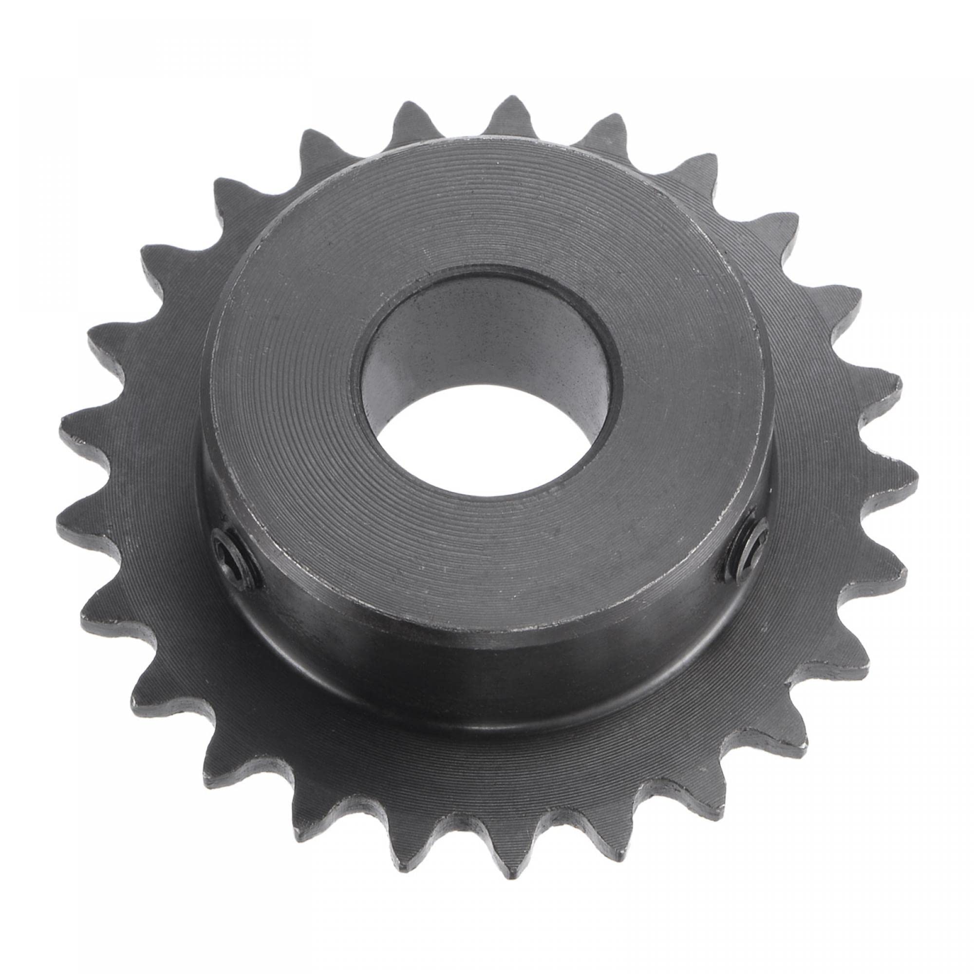 uxcell 25 Tooth Roller Sprocket B Type, #25 Chain, Single Strand 1/4" Pitch, 8mm Bore Black Oxide C45 Carbon Steel with Set Screws for ISO 04C — Amazon image 10
