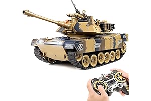 DBshoot1/18 Remote Control Tank, US M1A2 2.4GHz RC Tank with Smoke, Sound,...