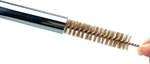 Miniatura 6 de Juego de cepillos de limpieza de tuberías con cerdas de latón, paquete variado de 9 piezas para autopartes, botellas, tubos, etc.