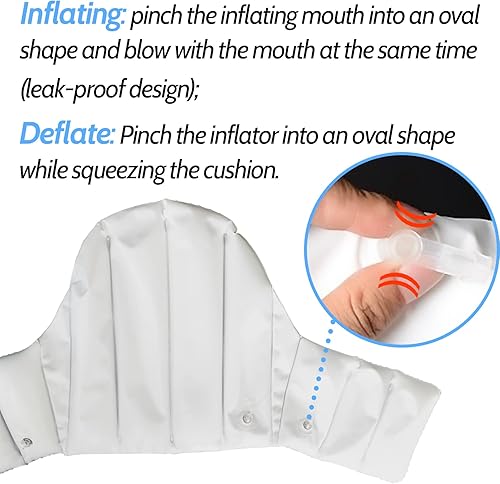 Miniatura 3 de Funda de cojín inflable para bebé, compatible con IKEA Antilop para silla alta, material de PVC, seguridad ambiental, diseño de contrato blanco,