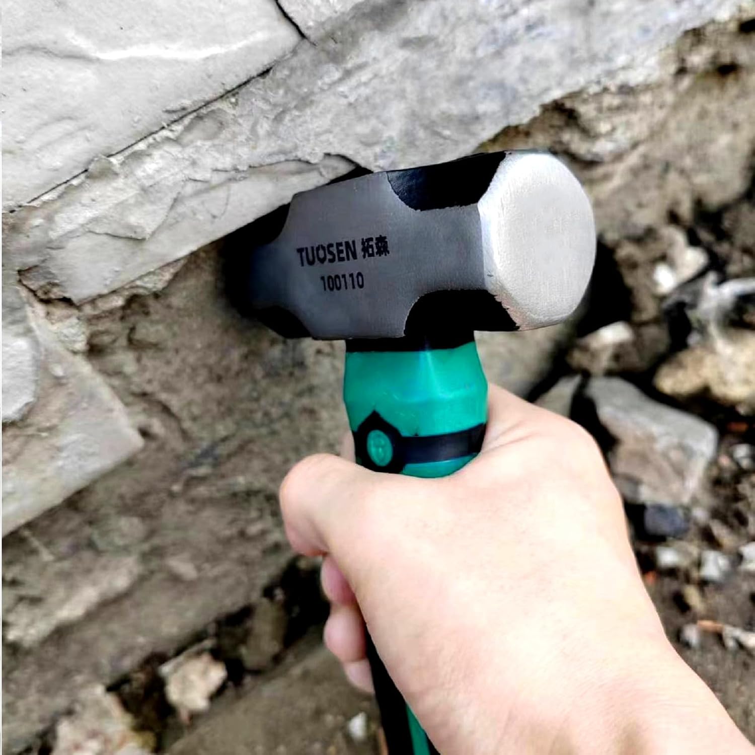 BUSKPOK 1lb Sledge Hammer, Mini Strike Drilling Hammer Sledgehammer with No-Slip Cushion Grip 1 Pound