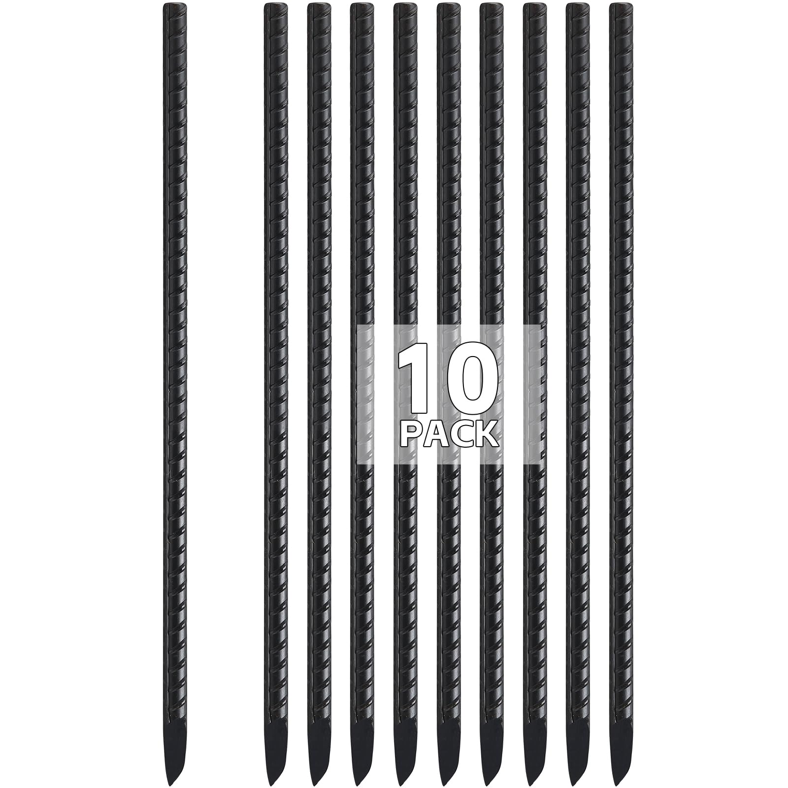 Lot De 6 Piquets D'ancrage En J – 30 Cm – Acier Anticorrosion – Pour Trampoline, Tente, Jardin, Camping, Poulailler