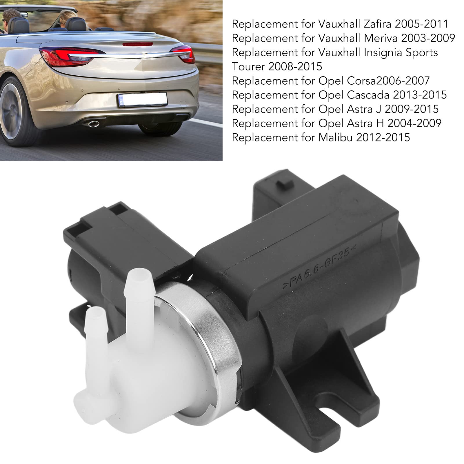 Elettrovalvola di controllo Turbo Boost, elettrovalvola di controllo Turbo Boost 55573362 Sostituzione per Meriva Zafira Insignia