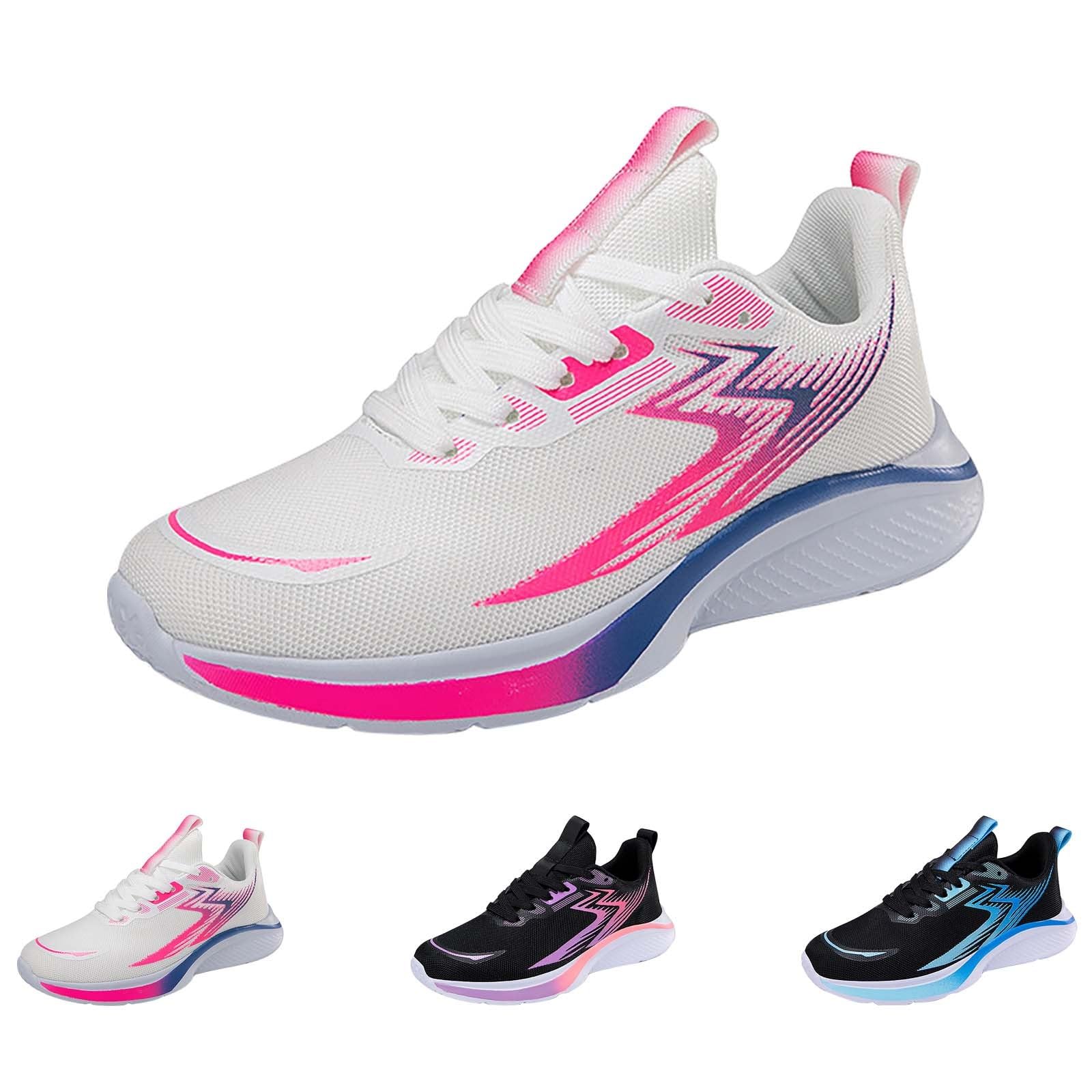 Scarpe da Ginnastica da Donna Comode Pianta Larga Sneakers Bianche Donna | Sneakers Ragazza in Tessuto Sintetico per Allenamento Palestra Calzature Atletica Comfort Ottimale Rete Traspirante