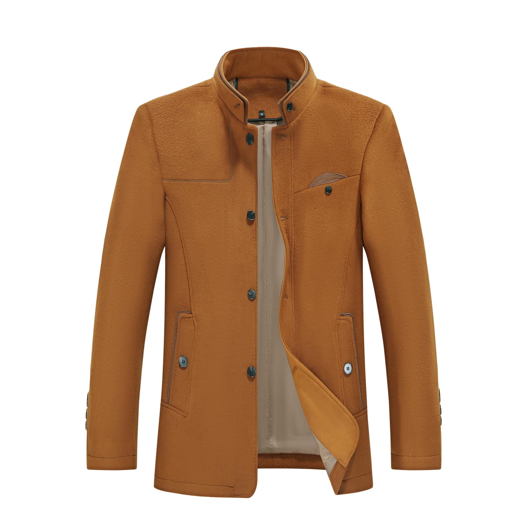 Allthemen Winterjas voor heren, slim fit, korte jas, wol Allthemen Winterjas voor heren, slim fit, korte jas, wol