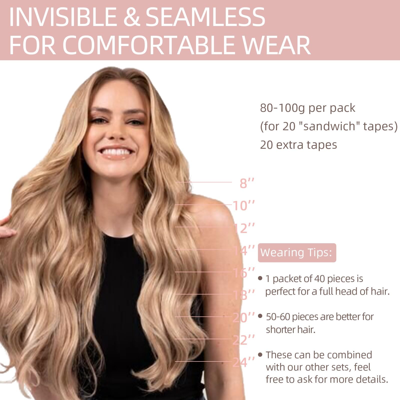 Tape in Hair Extensions Human Hair Black 12inch Real Remy Hair 40 Pcs Skin Weft Seamless Straight(#02 Dark Brown) - Image 4