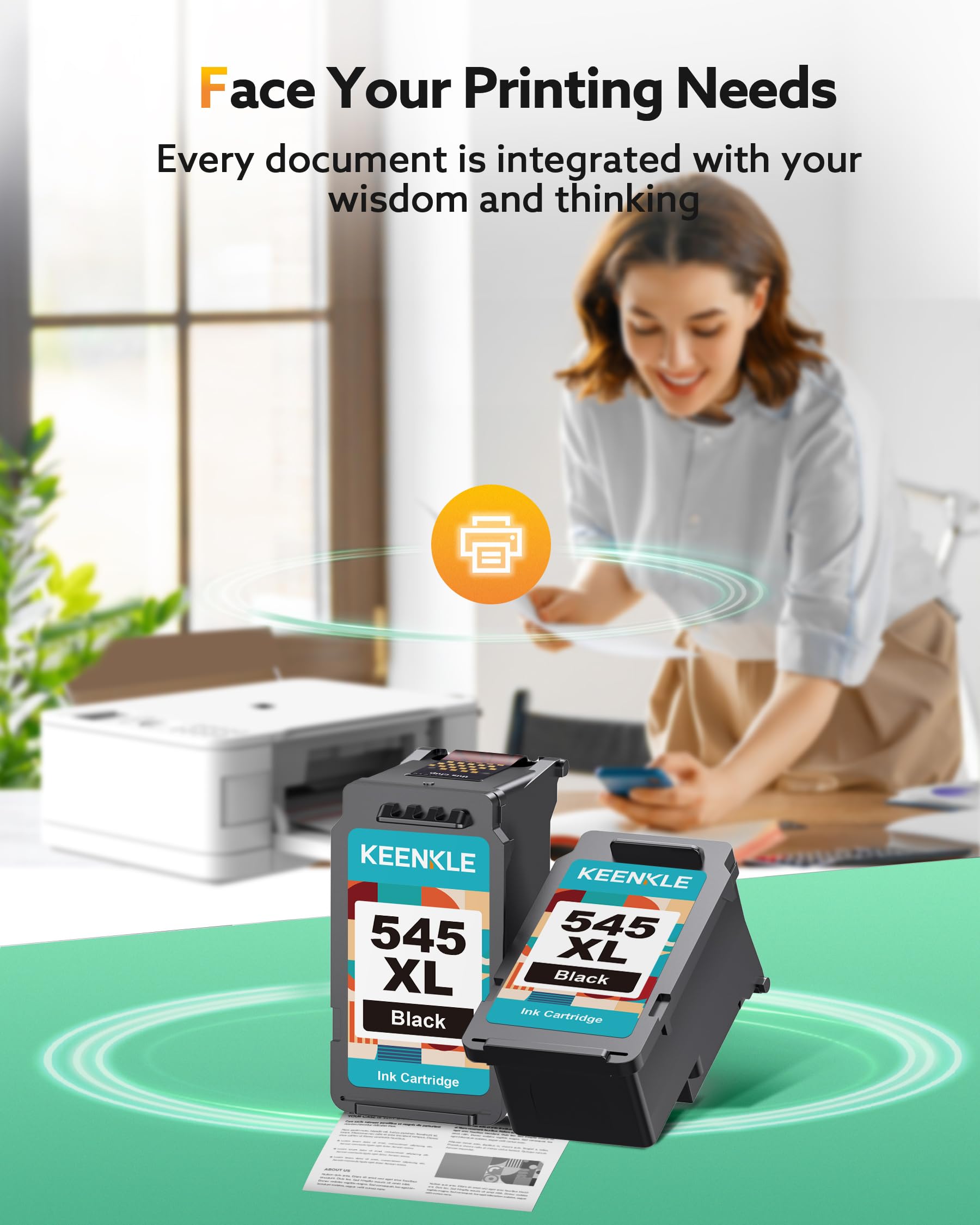 D&C Canon PG-545 XL gerecyclede inktpatronen, compatibel met Canon Pixma MX495, MX490, iP2800, iP2850, MG2400, MG2500, MG2550S, MG2555S, MG2950S, MG3050 (1 x zwart