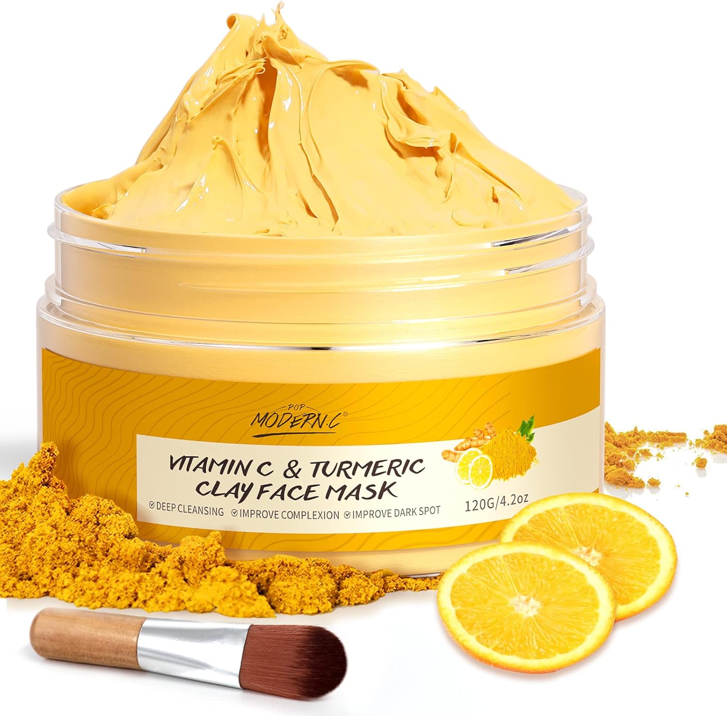 Turmeric Vitamin C Clay Mask Deep Cleansing Face Mask Skin Care Improve