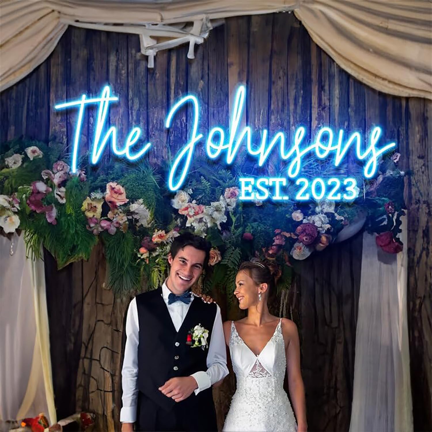 Personalisiert LED Leuchtschilder, Benutzerdefinierte Neonschilder für Schlafzimmer Innengebrauch Wanddekoration Heim Party Hochzeit Geburtstag Logo Lichtzeichen