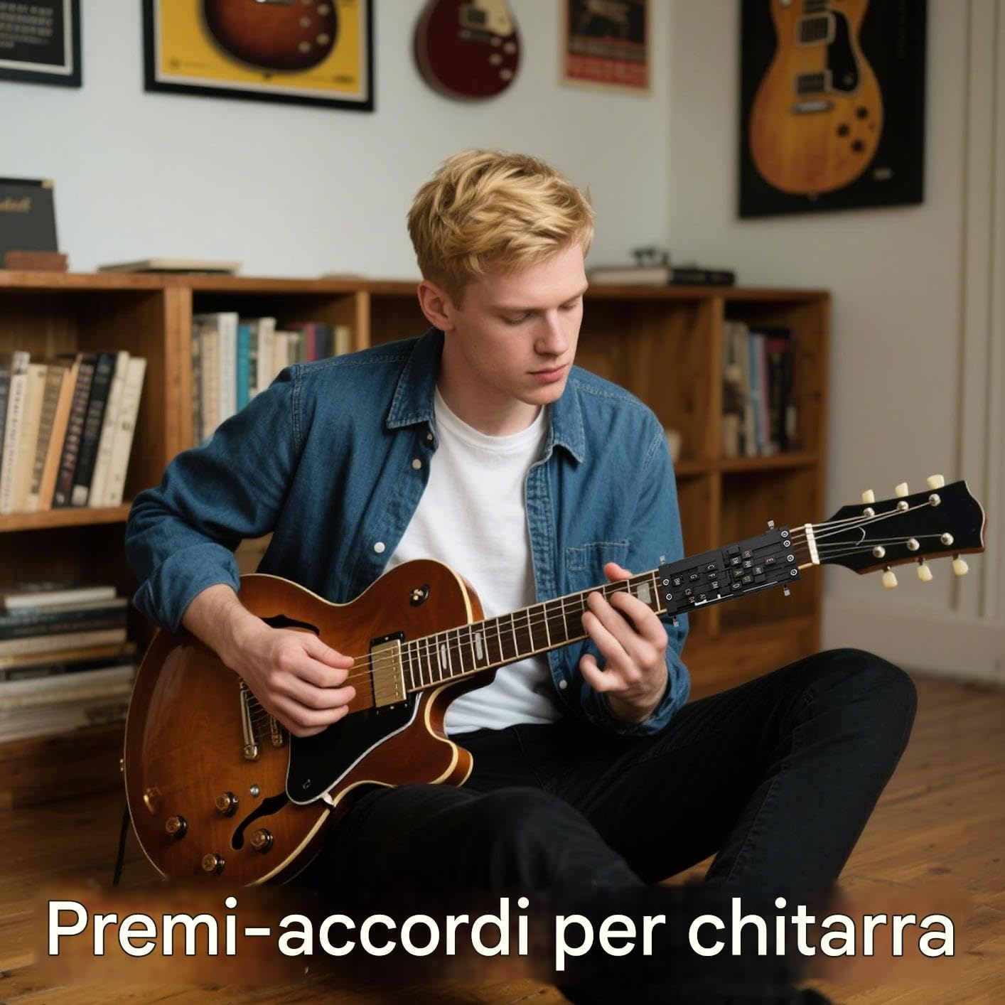 Guitar Chord Presser, Presser per accordi portatile, accessorio per chitarra, design leggero, facile uso, 13x6cm, per adolescenti, principianti, familiari, amici, giovani, , suonare