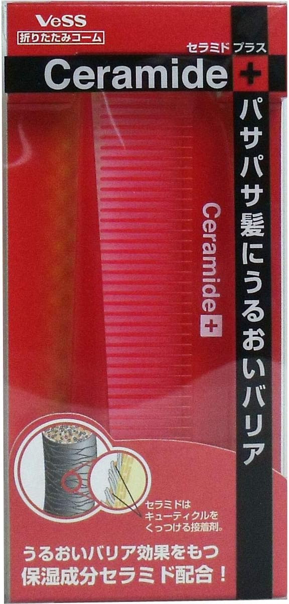【美浜卸売-ORS4A01】ベス セラミドプラス 折りたたみコーム ＣＲＭ－４５０&times;8個セット