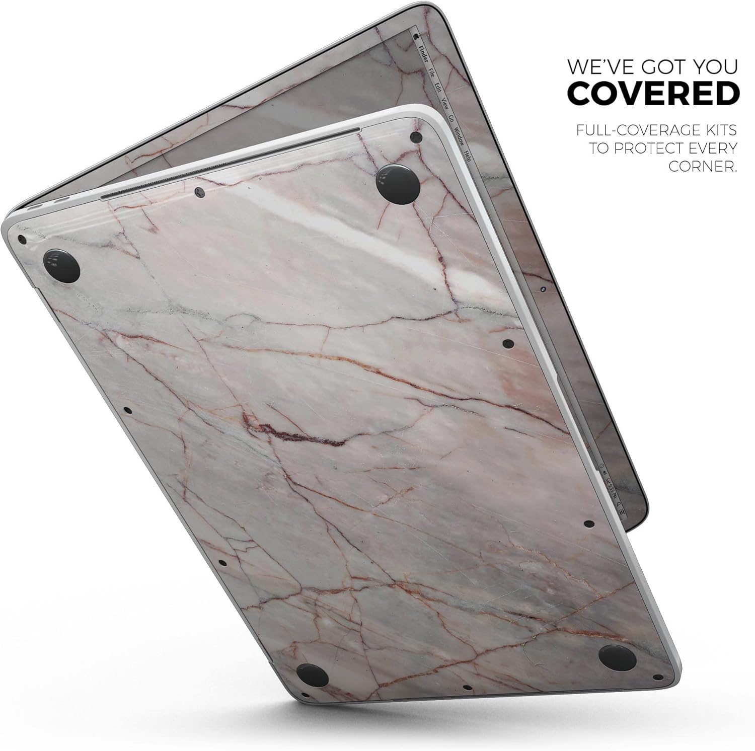 DesignSkinz - Slate Marble Surface V11 - Full-Body Wrap Protective Decal Skin Kit Compatible with MacBook 16" Pro M1 (A2485)