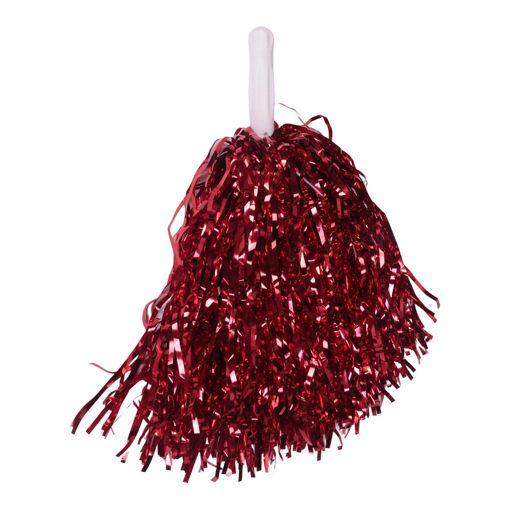 Cheer Leading Poms Lot de 96 pompons pom-pom girl en aluminium métallisé avec poignée plastique
