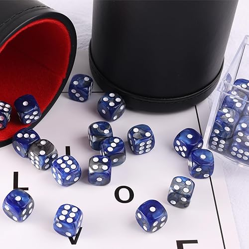 Vista 126 de Juego de 36 dados de 0.472 in de 6 caras de 0.472 pulgadas, juego de dados D6 de colores translúcidos, dados estándar de 6 caras