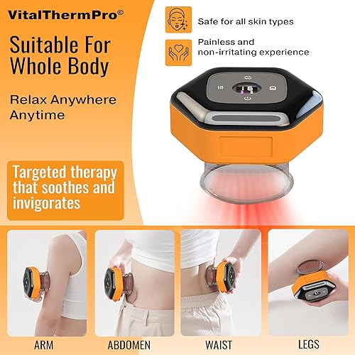 Miniatura 4 de Juego de terapia de ventosas eléctricas profesionales con control remoto, masajeador inteligente de ventosas y tazas de terapia térmica avanzada