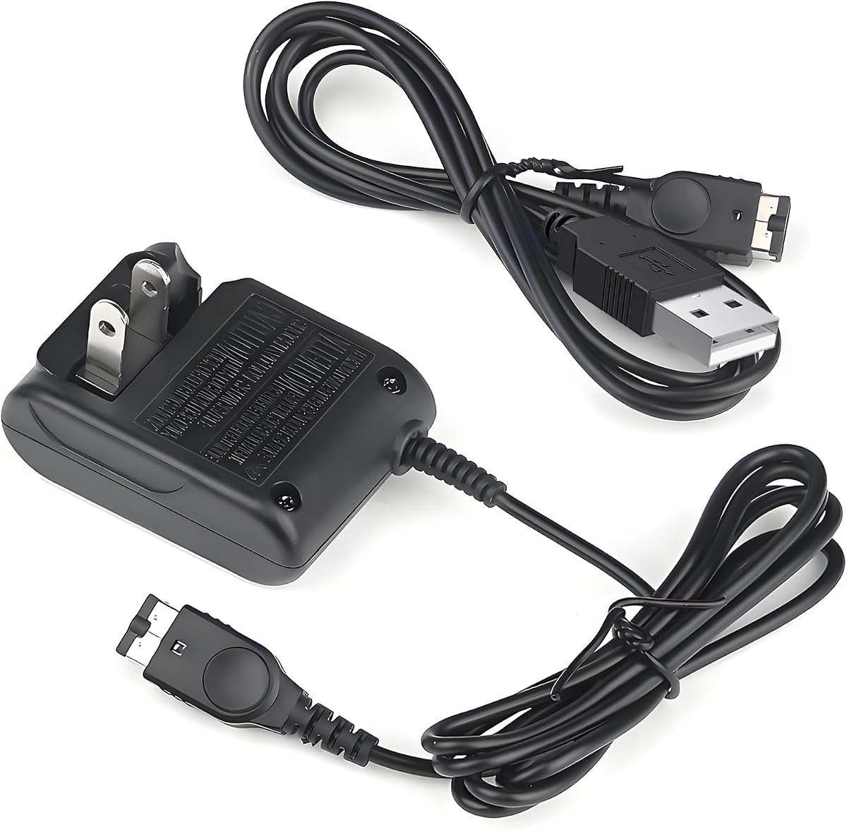 Vranzoral Gameboy Advance SP Charger - AC Wall Adapter &amp; USB Charging Cable Compatible with Nintendo DS/GBA SP Systems, Portable Travel Power Cord for Gaming Accessories