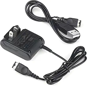 Gameboy Advance SP Charger with AC Wall Adapter and USB Cable