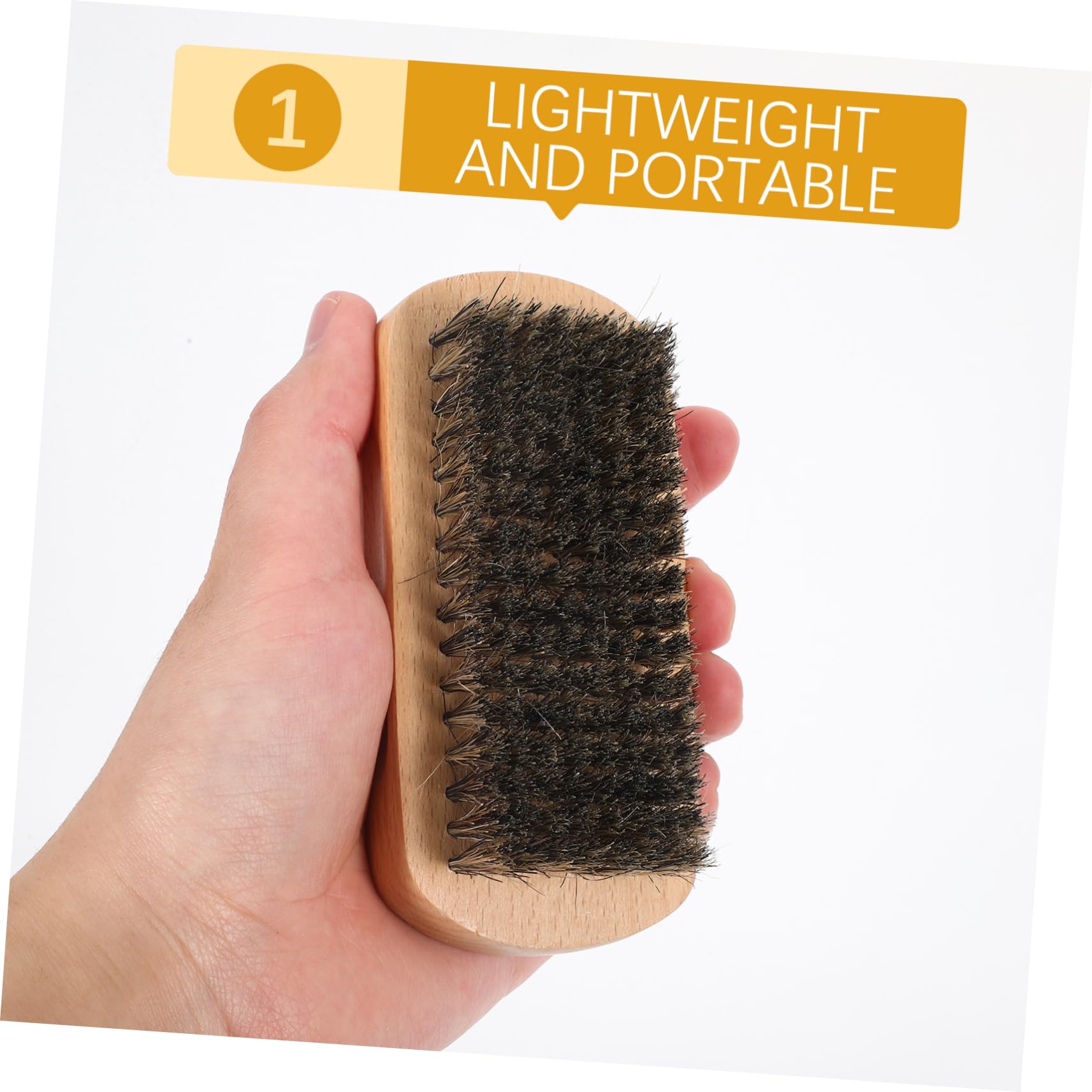 FRCOLOR Wooden Bristle Beard Oil Brush Beard Brush Hair Cleaning Tool Personal Care