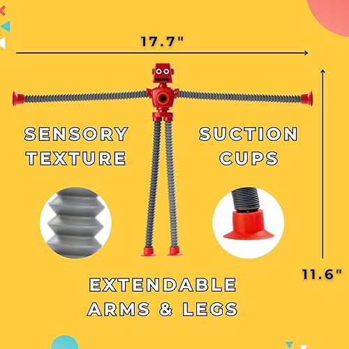 Miniatura 3 de nutty toys Juguetes sensoriales de robot, paquete de 4  Top Pop Tubes Fidget Toy 2024 para TDAH Autismo Edades 3 4 5 6 7 8 9 10, la mejor idea de