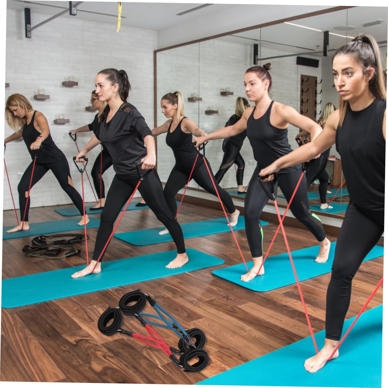 Happyyami Fascia Di Resistenza Per Gambe Lattice Naturale Per Allenamento Yoga e Fisioterapia Resistenza Da Accessori Per Stretching e Trazioni