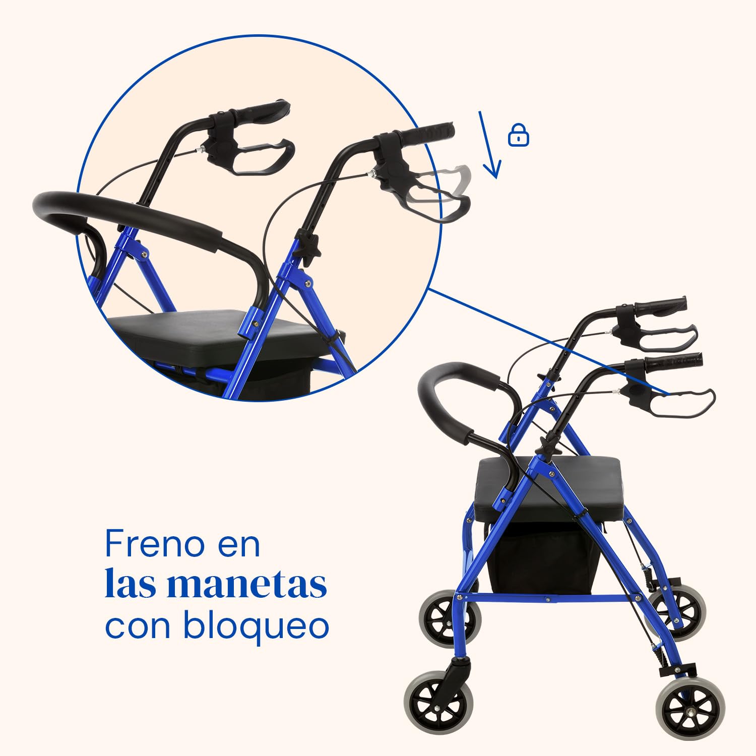 Geriafy - Andador para Ancianos y Adultos | Rollator Plegable con 4 Ruedas | Andadores con Asiento, Cesta y Respaldo | Caminador para mayores resistente