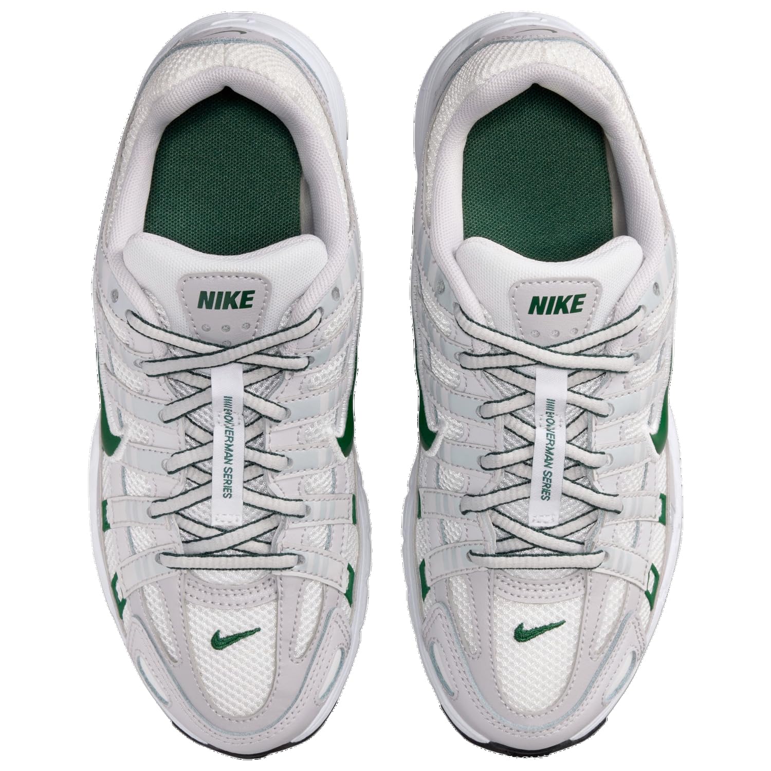 Nike P-6000 - Niños Primaria (Gris/Blanco/Verde)