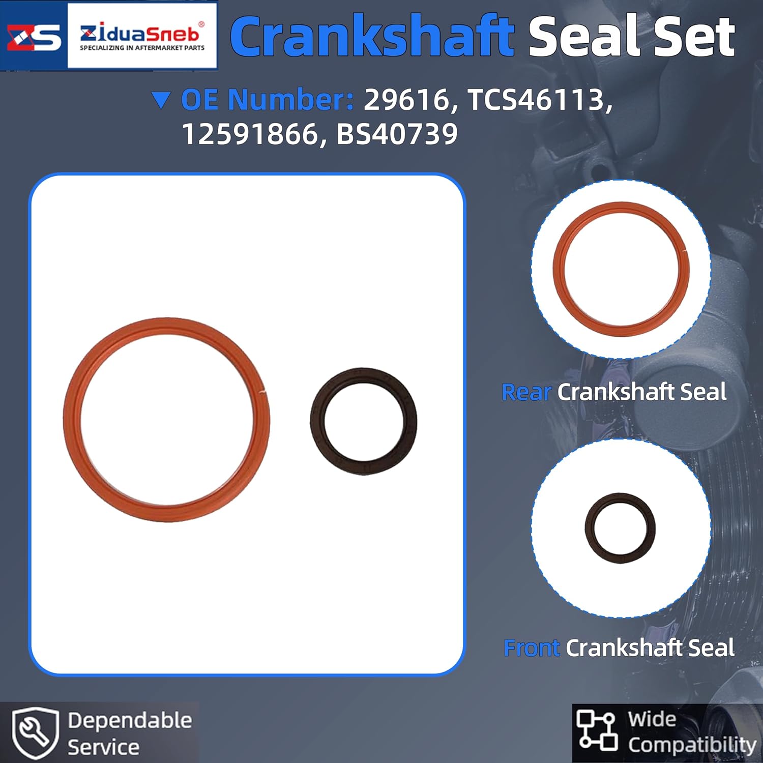 2.4 Crankshaft w/Main & Rod Bearings Seal Set Fit For GMC Terrain Chevy Captiva Sport Equinox Malibu Buick Lacrosse Regal Verano 2.4L L4 Ecotec DOHC 2011-2017 12578164 12578182 12591093