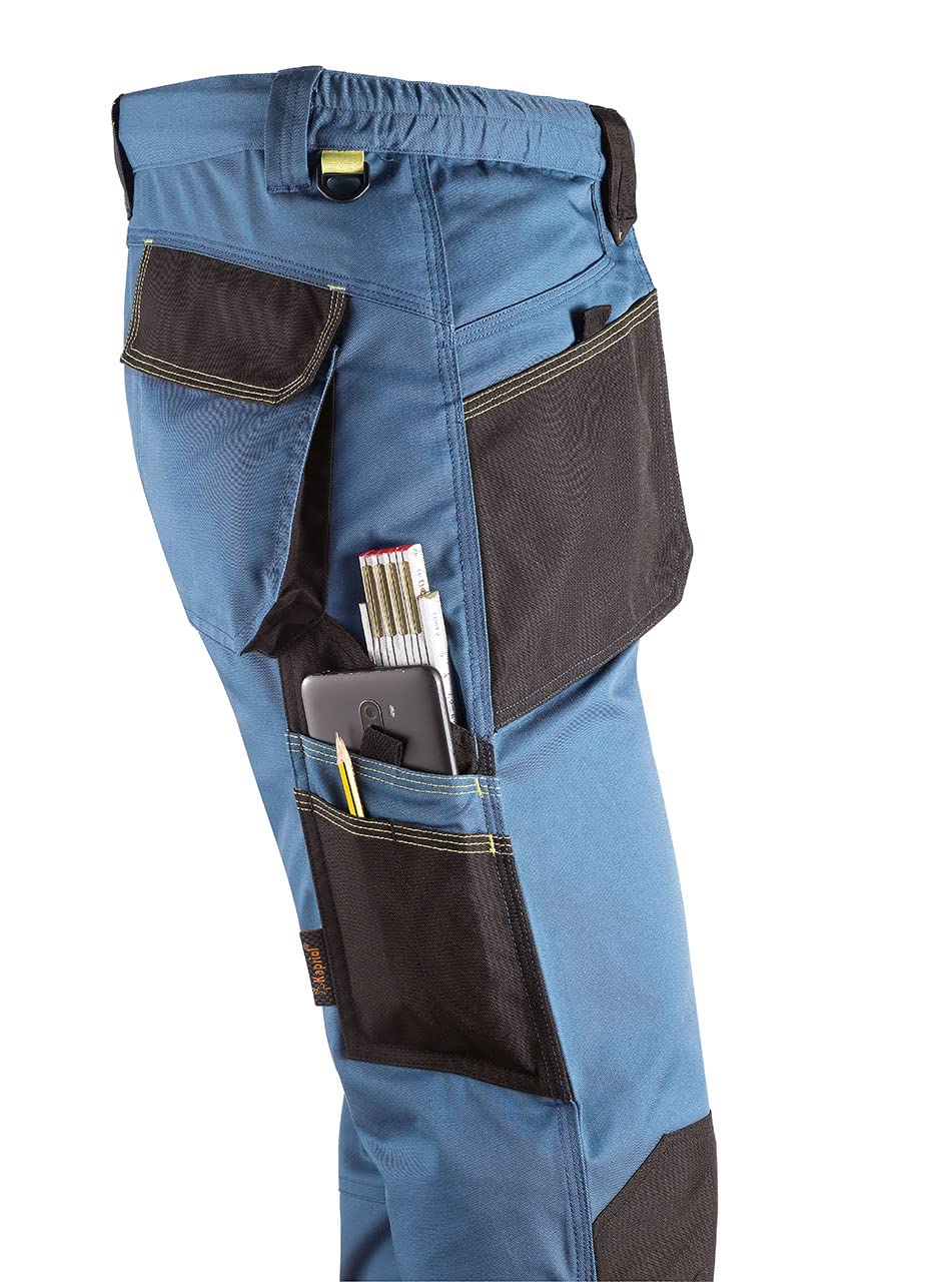KAPRIOL Slick - Pantaloni da Lavoro robusti e Resistenti, vestibilità Regolare, Colore: Avio/Nero