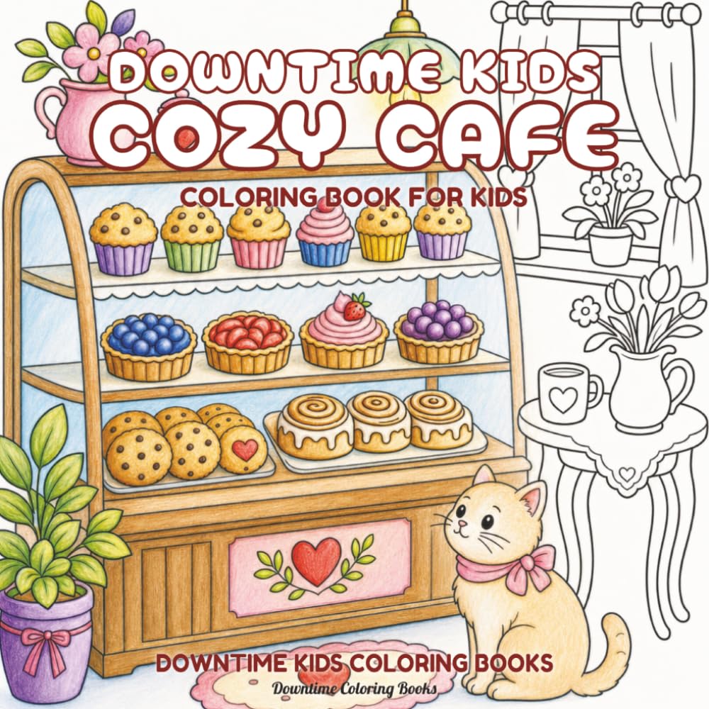 Downtime Kids Cozy Cafe: Coloring Book for Kids (Downtime Kids Coloring Books)