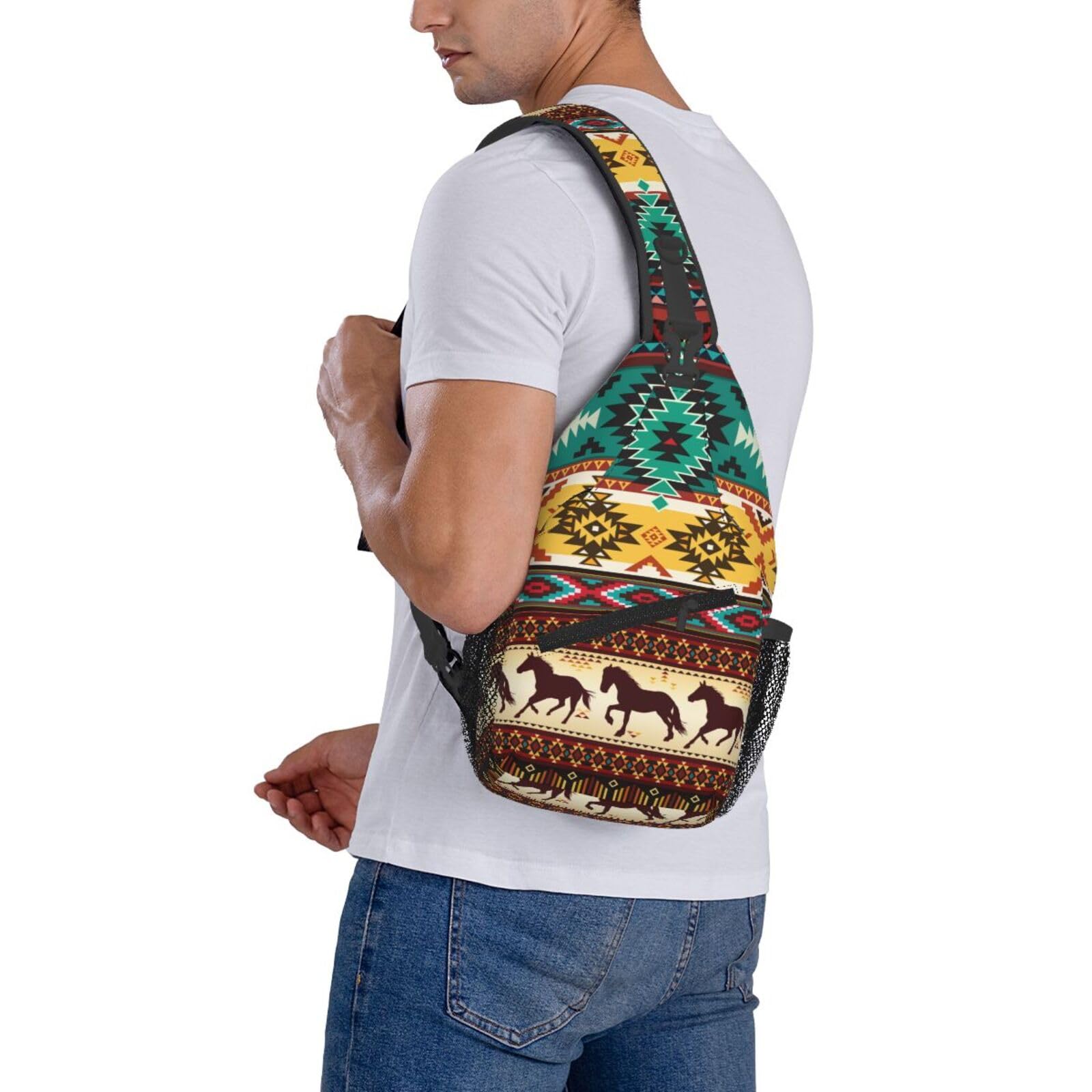 Mochilas cruzadas de cuerda ajustable, bolsa de hombro con un hombro, viajes, senderismo, ciclismo, para hombres y mujeres, regalo, Bolsa 3-2, Mochilas Sling 7
