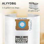 for Shop Vac Bags 5-8 Gallon, Type E 90661 9066133, Type H 90671 9067133; VF2004, VHBS VDBS Disposable Vacuum Collection Filter Bags 5 Pack