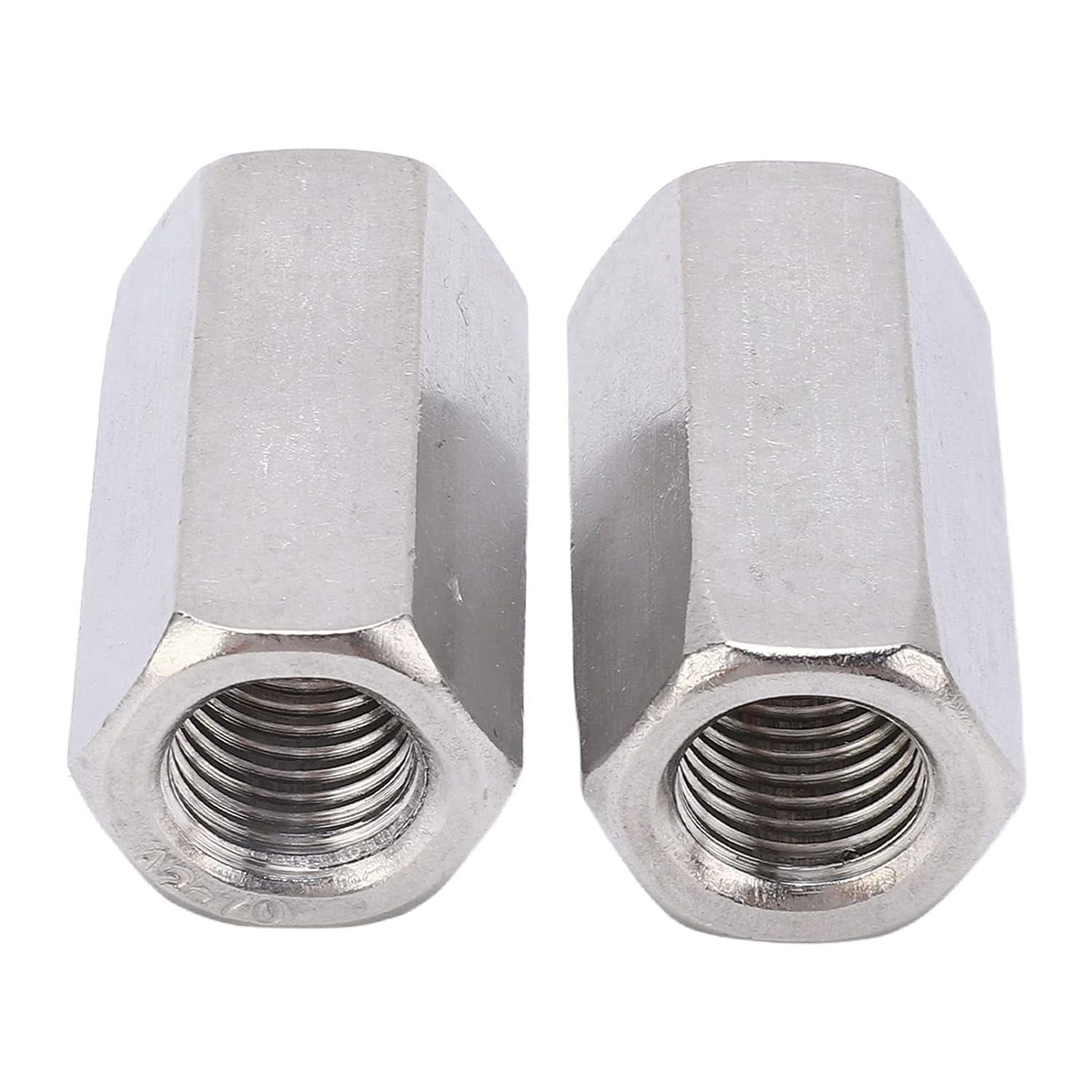 Stainless Steel Hex Coupling Nuts Rustproof Connector Nut M16 Fasteners 2PCS for Connection