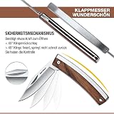 DURATECH Taschenmesser Klappmesser mit Holzgriff, 170mm Taschenmesser Camping & Outdoor Messer aus Edelstahl - 6