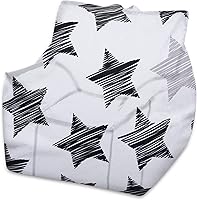 Vista 370 de Posh Creations Puf estructurado cómodo para jugar, leer y ver la televisión, Malibu Lounge, tela de lona para colorear, criaturas