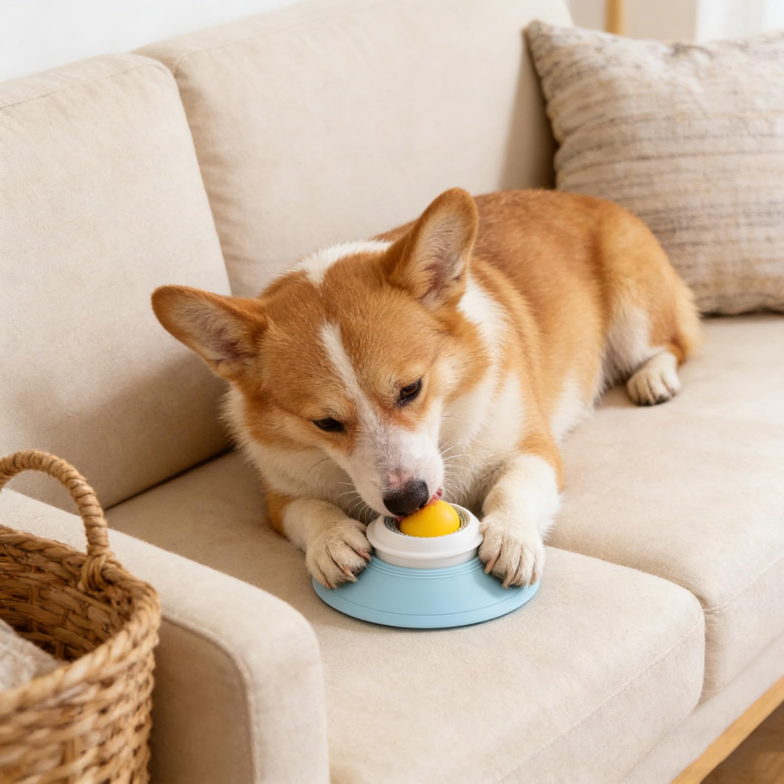 Dog Lick Ball,Licking A Ball Add More Fun Bowl, Dog Lick Ball Bowl,Licking A Ball for Dogs,Slow Down Eating Speed and Add More Fun for Your Dog and Cats. (Y*2PCS) — view 3