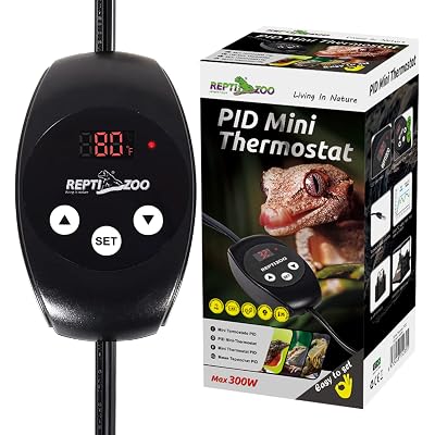 REPTIZOO Dimming Thermostat, PID Temperature Controller with Memory Function, Reptile Thermostat for Reptile Heat lamp, Specifically Designed for Light Heat Bulbs & Heaters