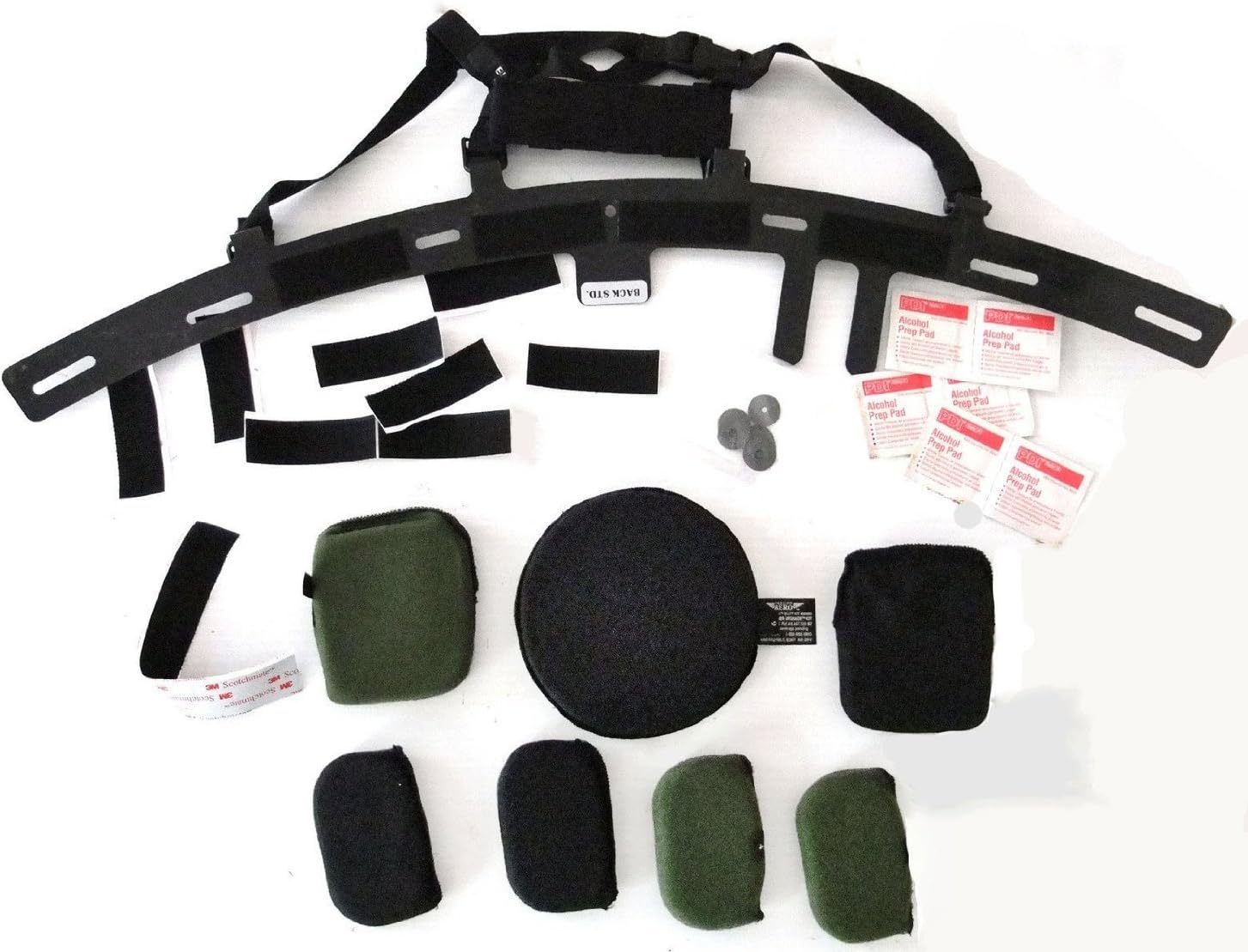 BLSS Kit (Ballistic Helmet Liner & Suspension System) for the PASGT Helmet BLACK STANDARD SIZE