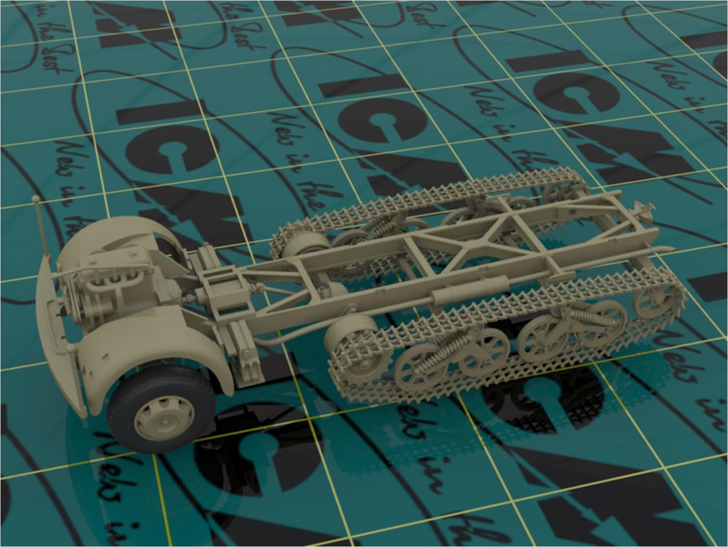 ICM 35453 Modellbausatz KHD S3000/SS M Maultier WWII German Semi-Tracked Truck