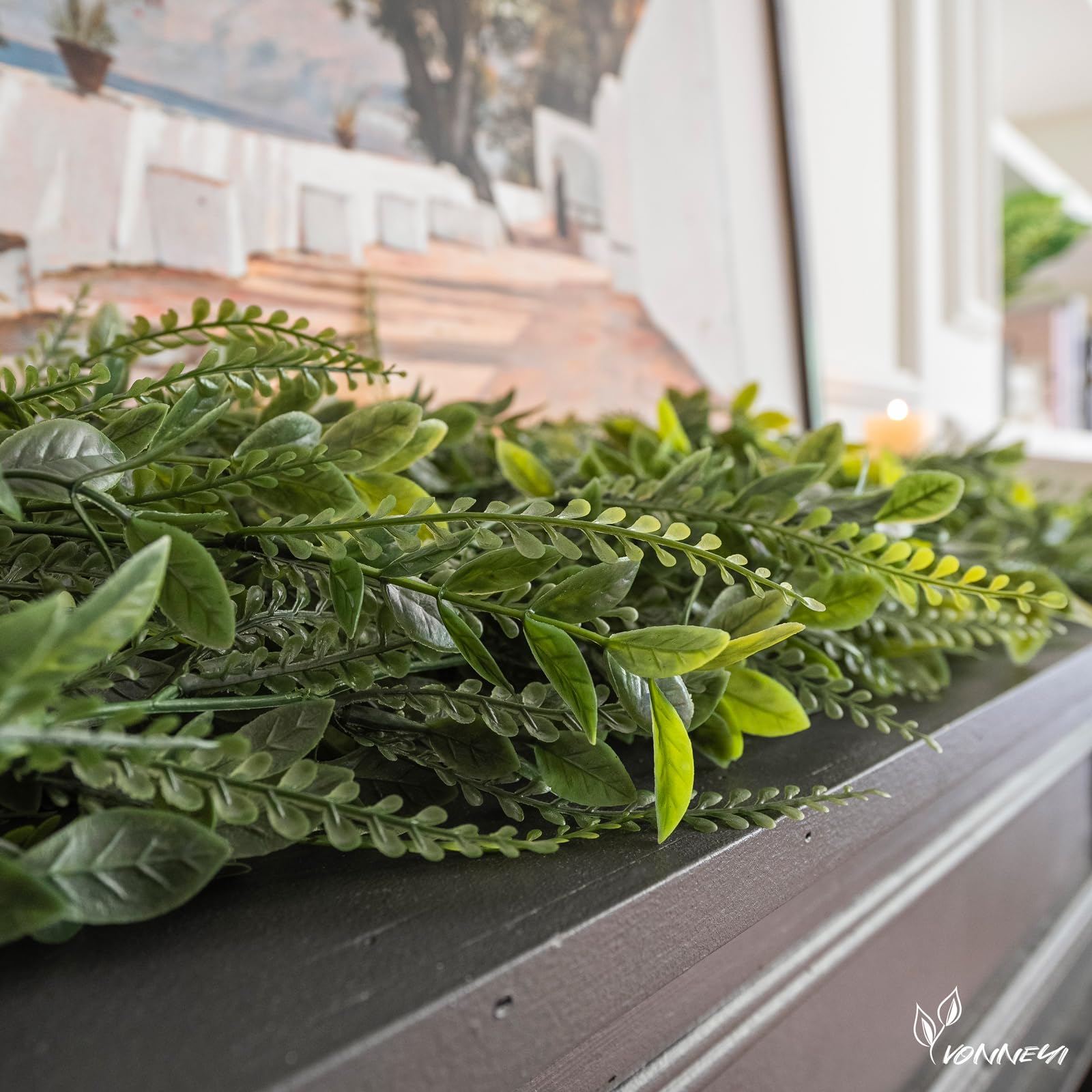 LAMXD Scindapsus Kunstklimop, 1 stuk klimopslinger, namaakplanten, groene bladeren, hangende klimopslinger voor bruiloft, keuken, kantoor, tuin, balkon, slaapkamer, wanddecoratie