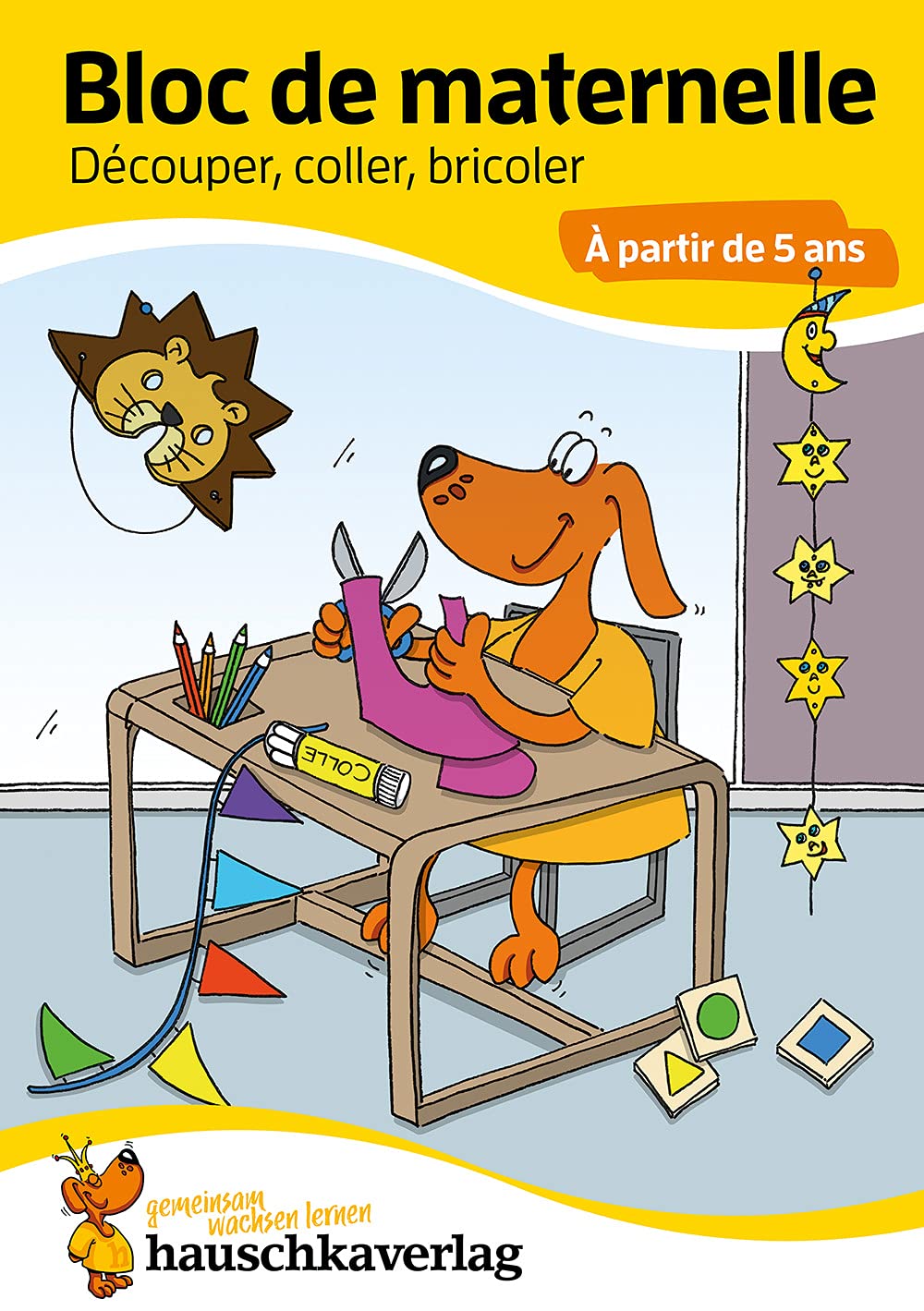 Bloc de maternelle - Découper, coller, bricoler À partir de 5 ans, A5-Bloc: Cahier de jeux & cahier de coloriage enfant - Bloc de devinettes coloré - ... für Kindergarten und Vorschule)