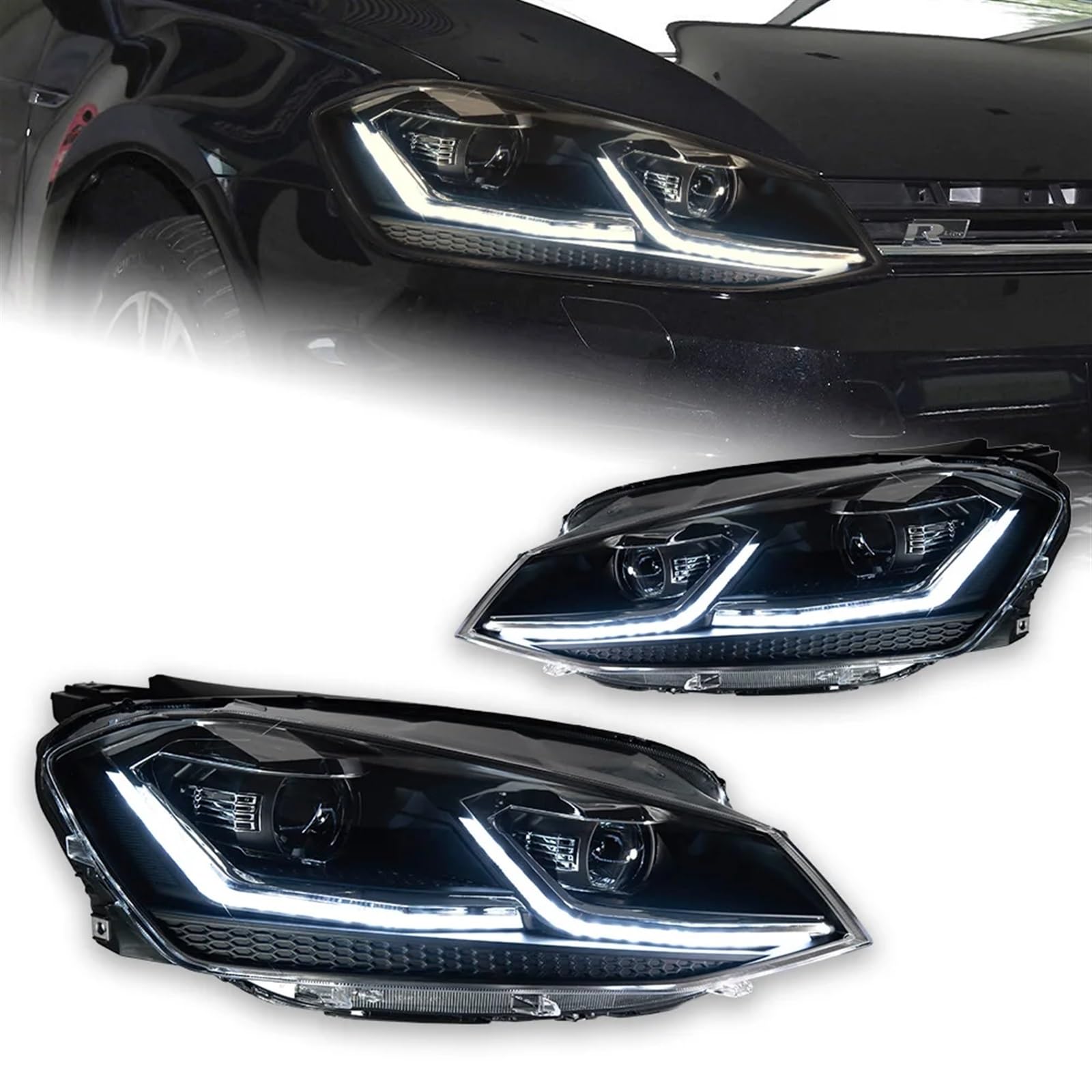 Amazon.com: CYOMKWO Car Styling LED Headlight Compatible for VW