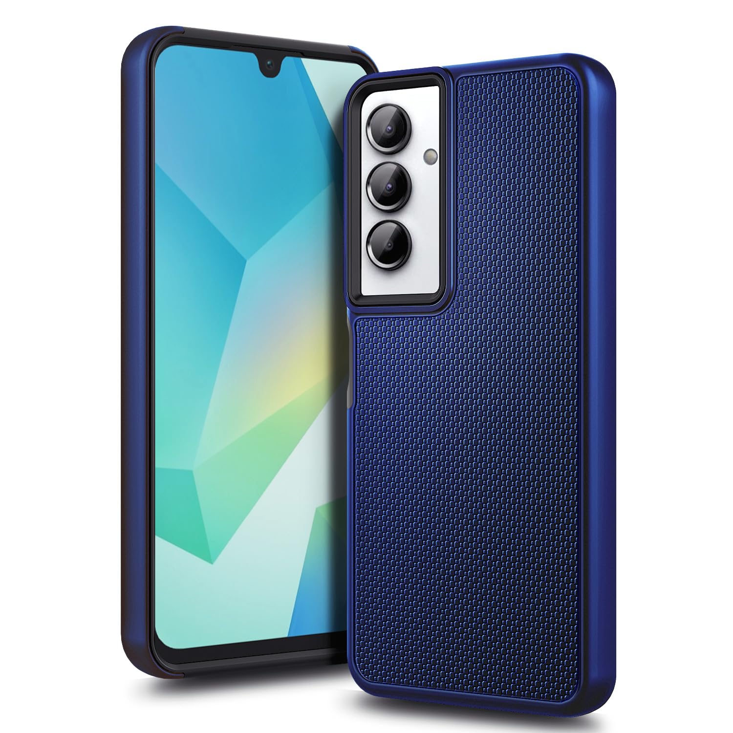 WDHD Compatible with Samsung Galaxy A36-5G Phone Case Blue | Full-Body Protective Dual Layer Hybrid Shockproof Cover, 9FT Mil-Grade Drop Tested